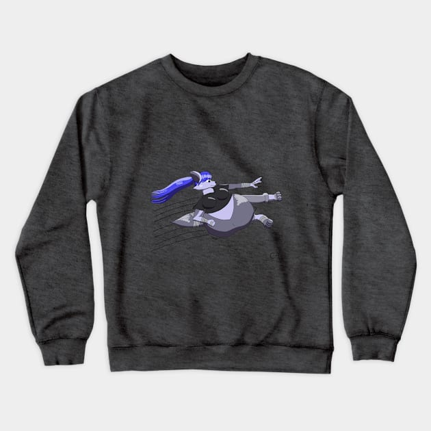 Flying Kick Crewneck Sweatshirt by Cyborg-Lucario